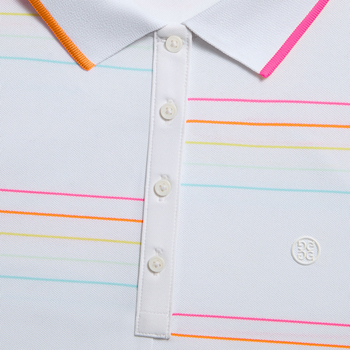 G/FORE OFFSET STRIPE TECH PIQUÉ SLEEVELESS POLO