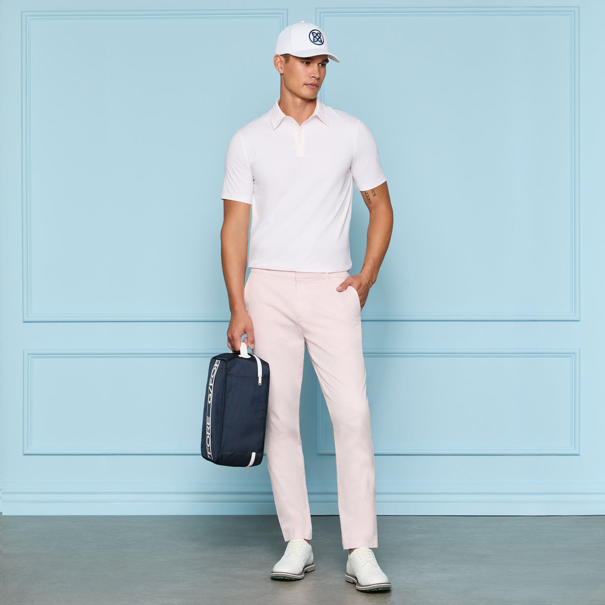 G/FORE ALL PLAY COTTON STRETCH STRAIGHT LEG TROUSER
