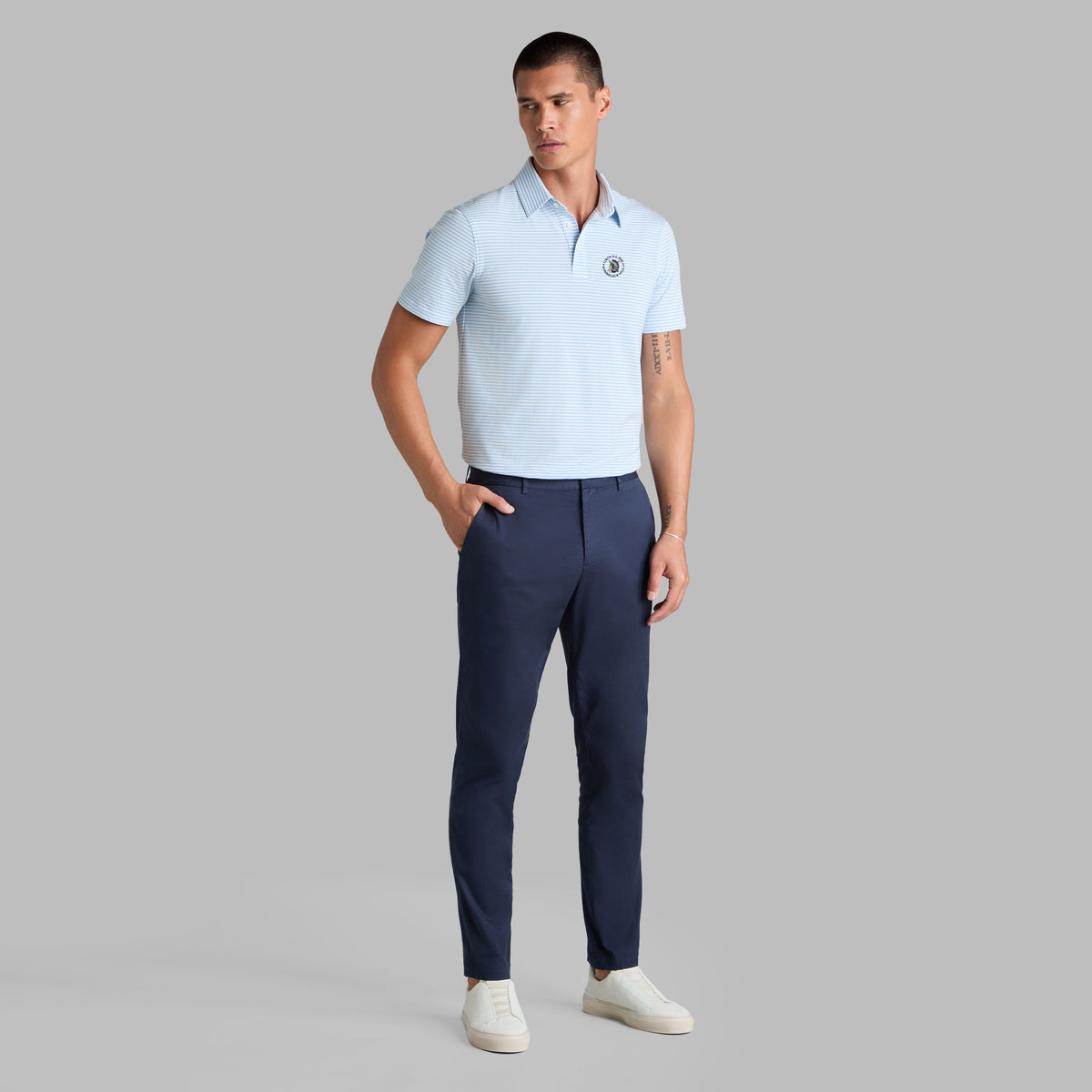 G/FORE 2026 U.S. OPEN ALL PLAY STRIPE STRETCH KNIT POLO