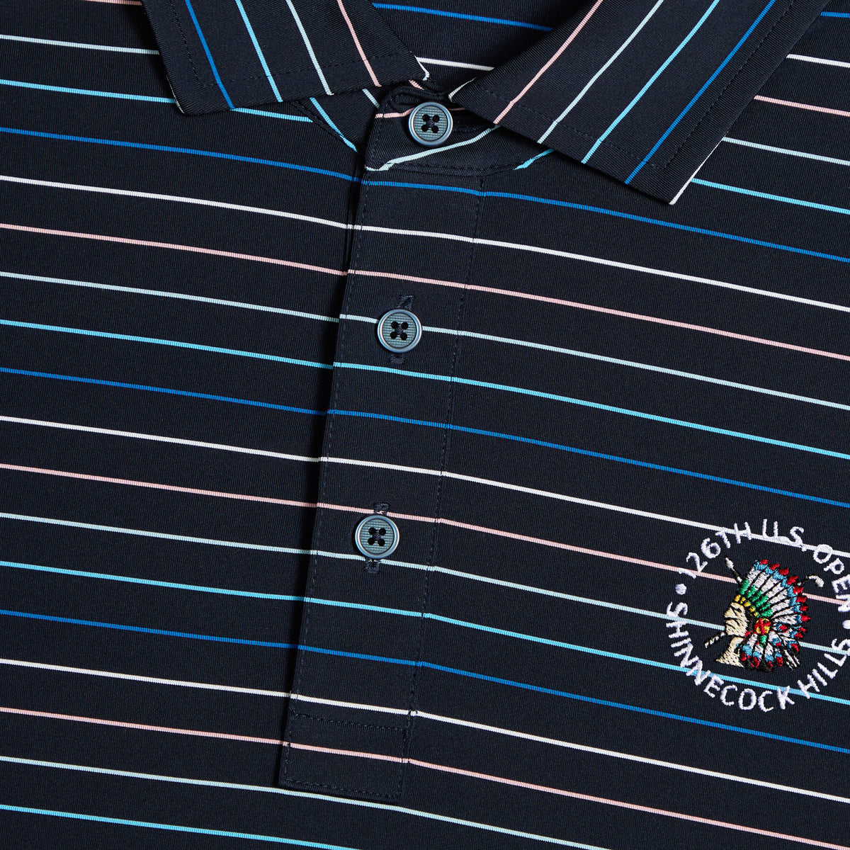 G/FORE 2026 U.S. OPEN MULTI STRIPE TECH JERSEY POLO