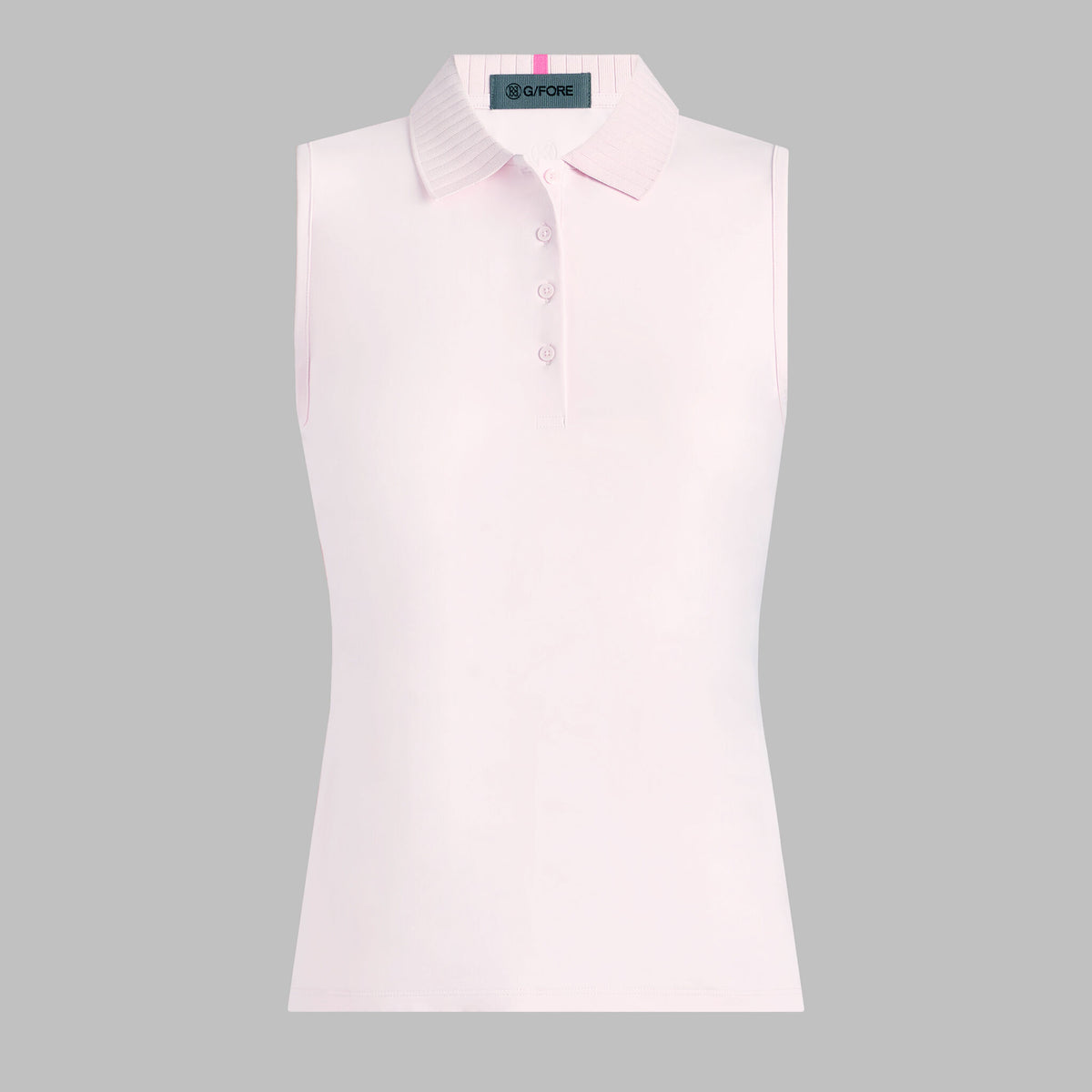 G/FORE PLEATED COLLAR SILKY TECH NYLON SLEEVELESS POLO