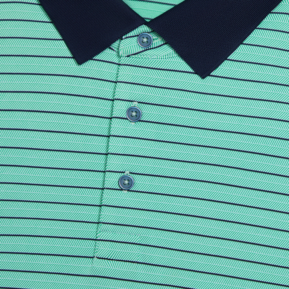 G/FORE HERRINGBONE STRIPE TECH JERSEY POLO