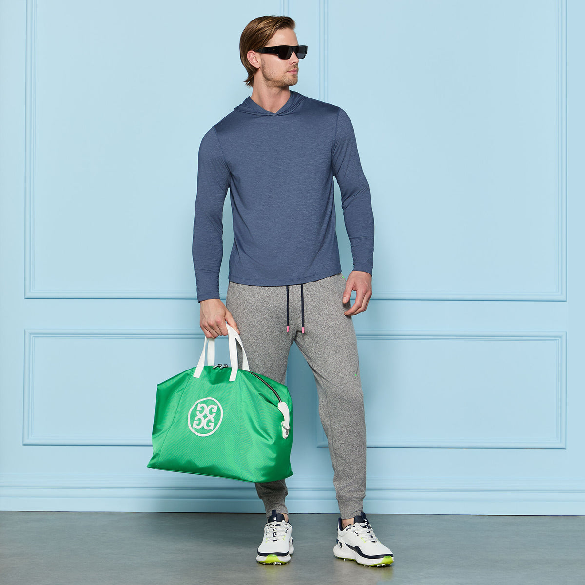 G/FORE MÉLANGE ICE NYLON HOODIE |PULLOVERS & QUARTER-ZIPS |G/FORE