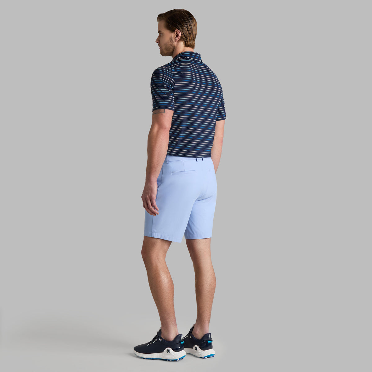 G/FORE MULTI STRIPE TECH JERSEY POLO