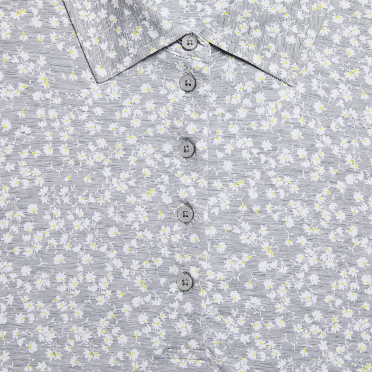 G/FORE DITSY FLORAL TECH JERSEY LONG SLEEVE POLO