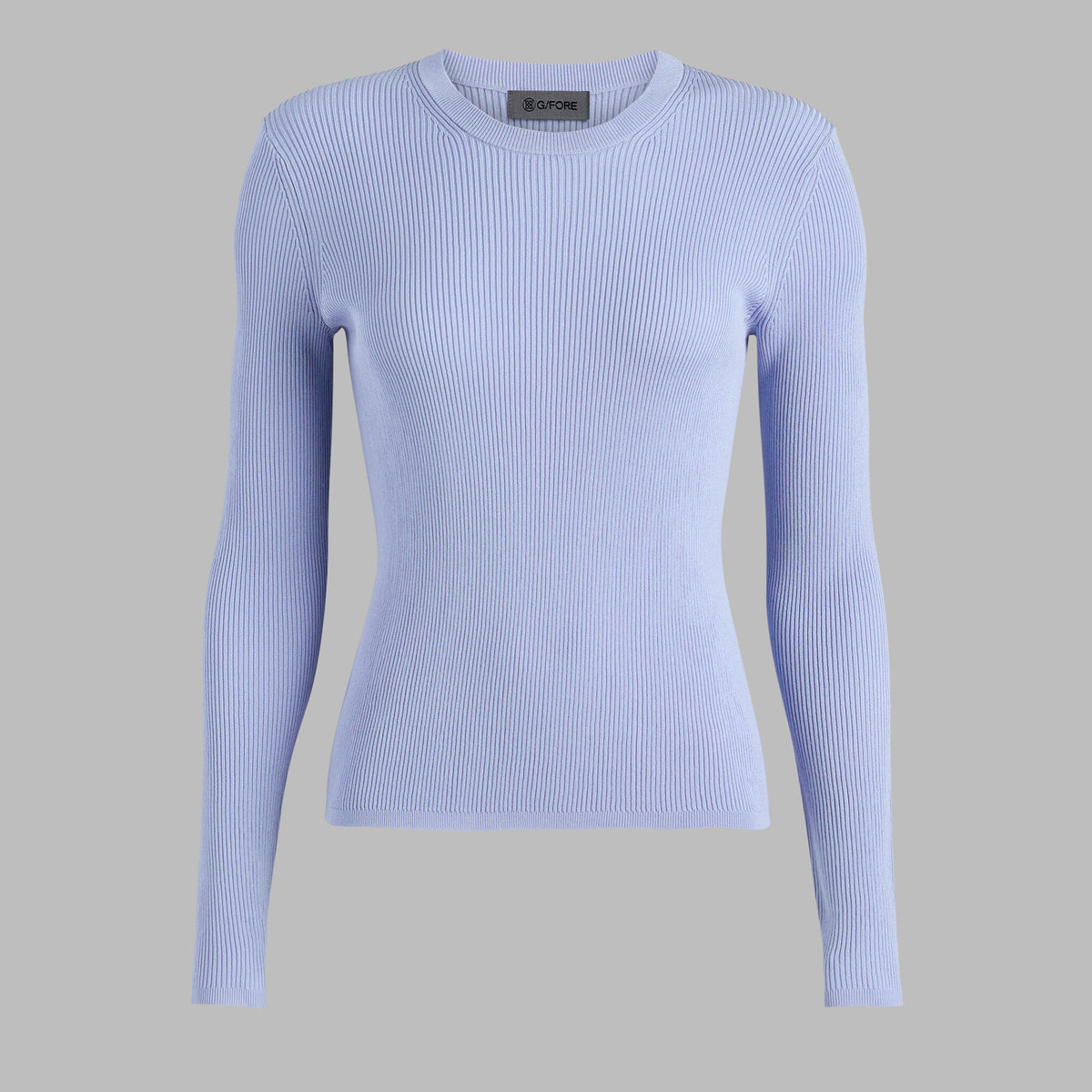 G/FORE COTTON BLEND RIB KNIT FITTED TOP