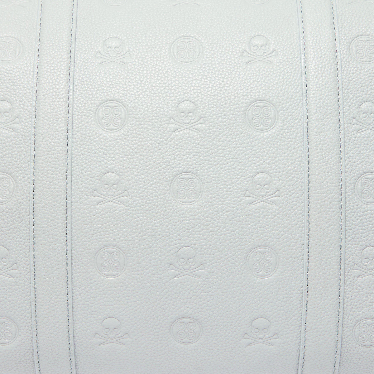 G/FORE EMBOSSED SKULL & TEES LEATHER WEEKENDER