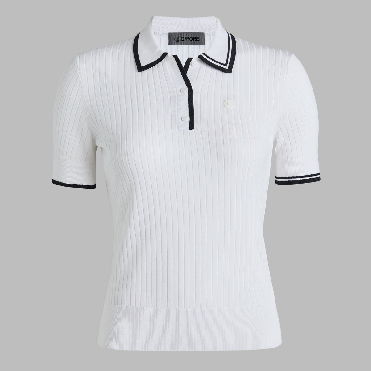 G/FORE RIBBED KNIT SWEATER POLO