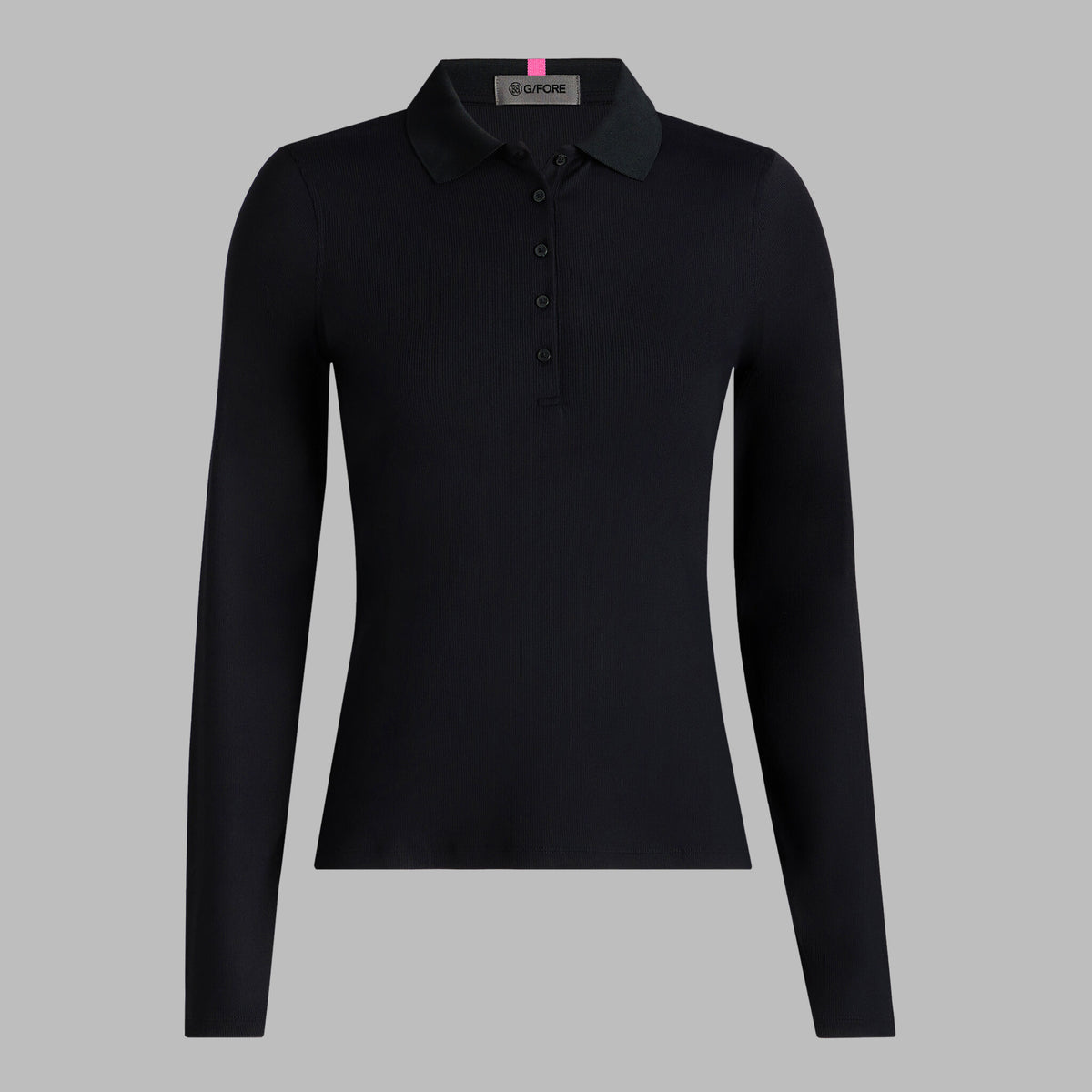 G/FORE RIBBED TECH NYLON LONG SLEEVE POLO