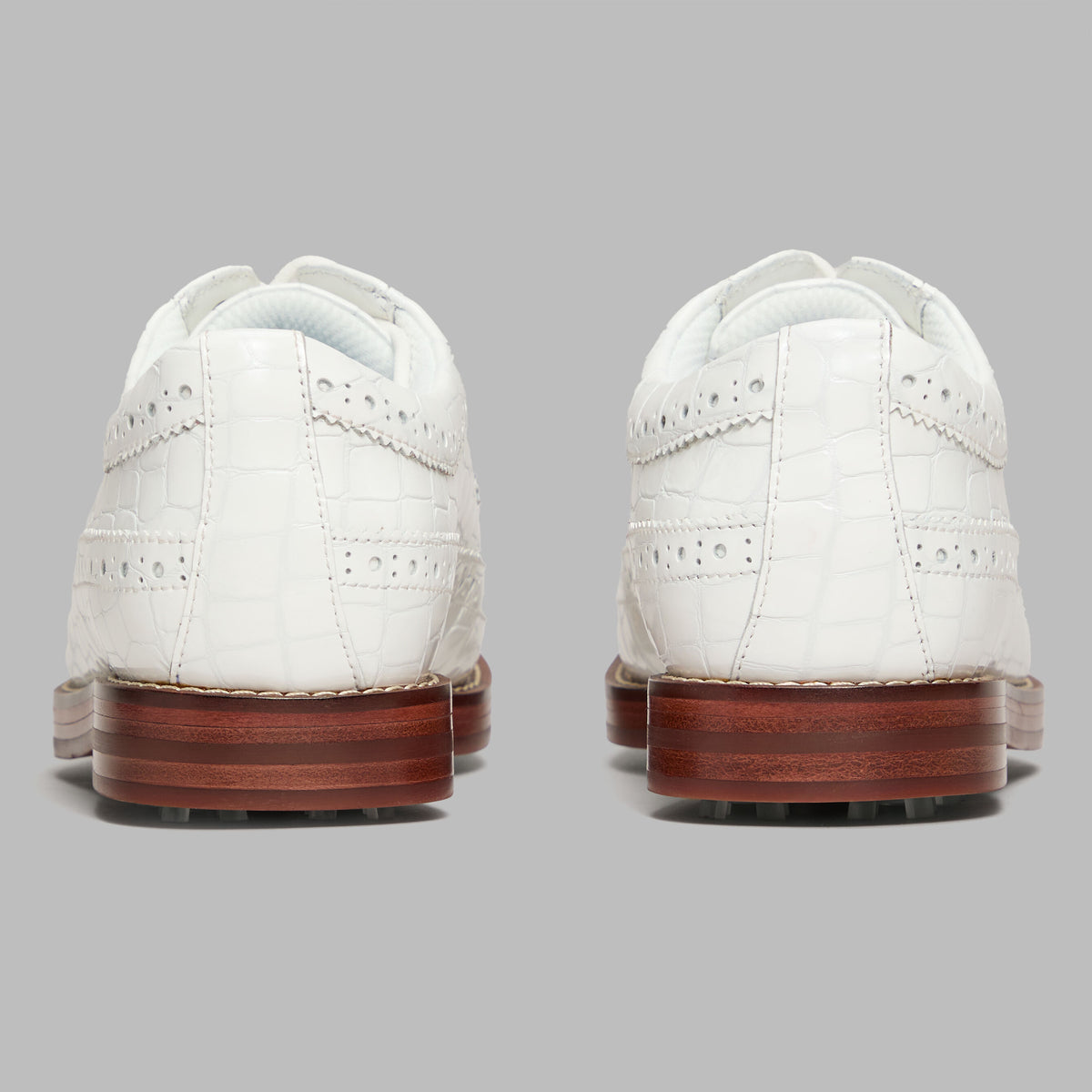 G/FORE LTD RELEASE GALLIVANTER CROC-EMBOSSED LEATHER LUXE SOLE GOLF SHOE