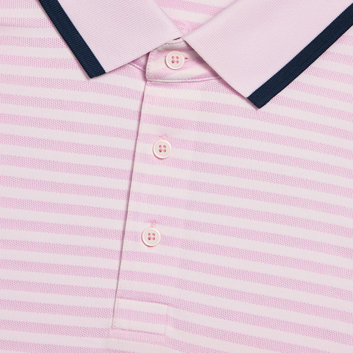 G/FORE PERFORATED STRIPE JERSEY POLO