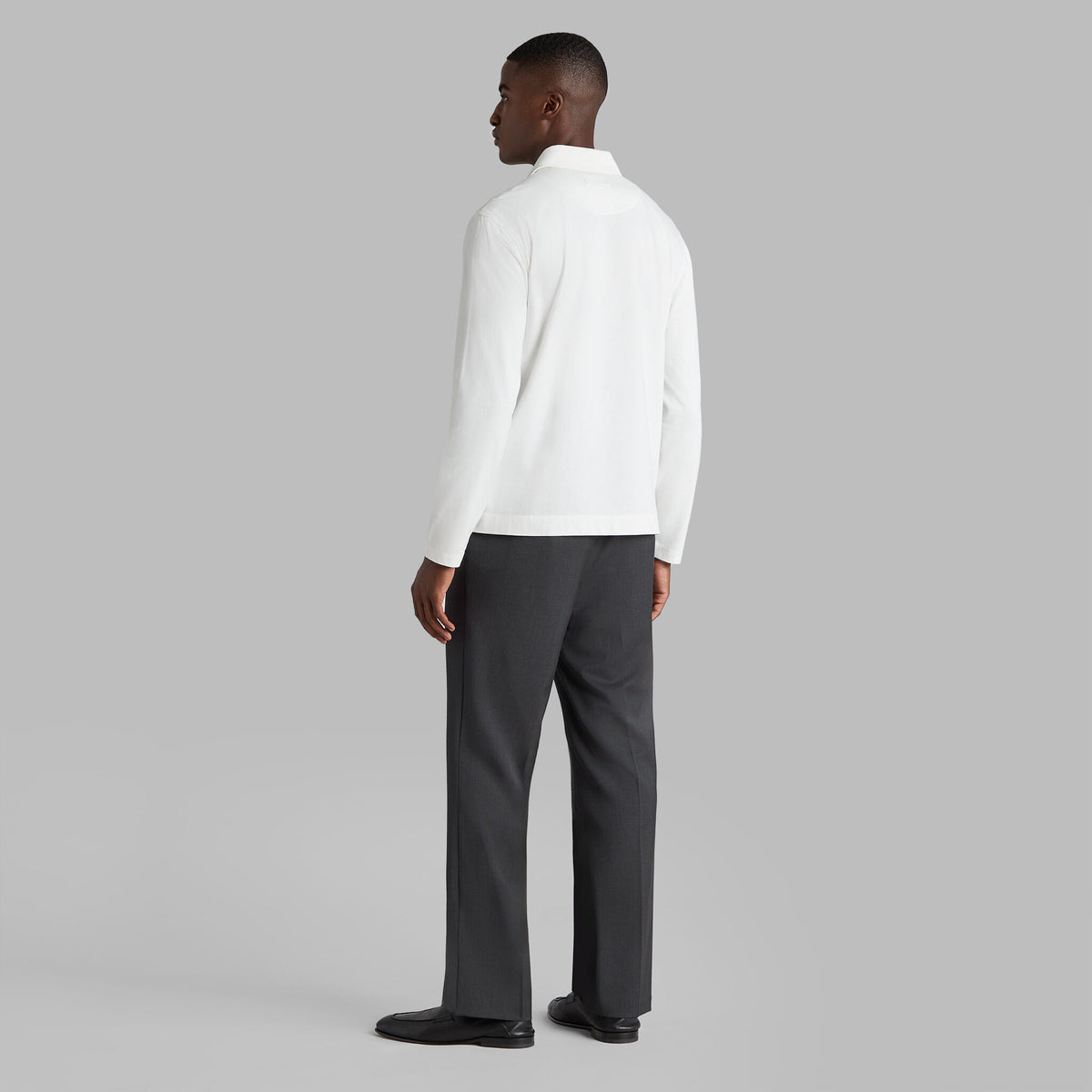 G/FORE SUPER SOFT BRUSHED COTTON LONG SLEEVE POLO