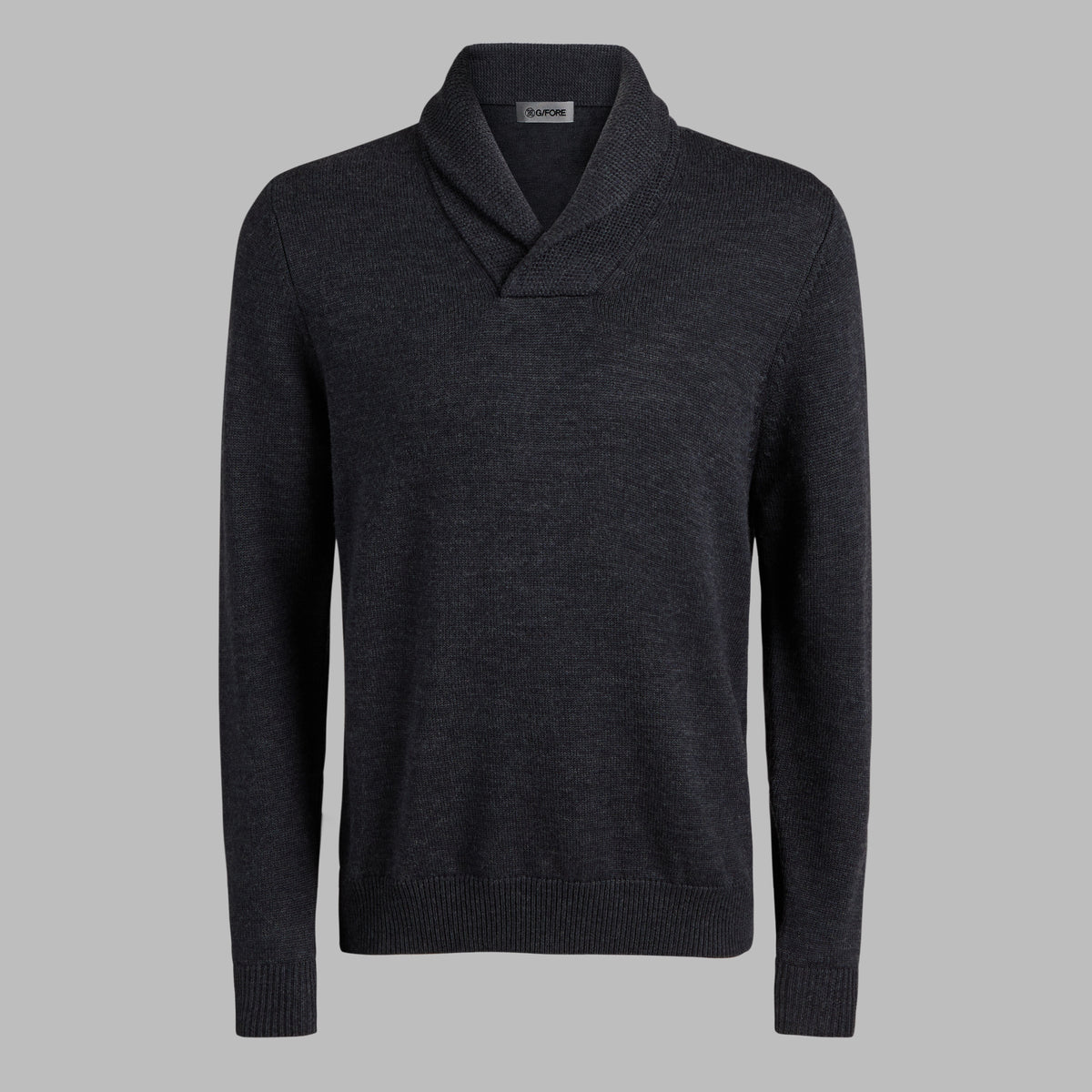 G/FORE SHAWL COLLAR MERINO WOOL SWEATER
