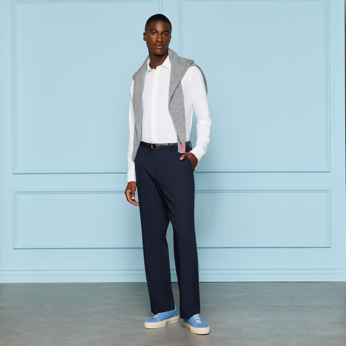 G/FORE LUXE COTTON BLEND SHIRT