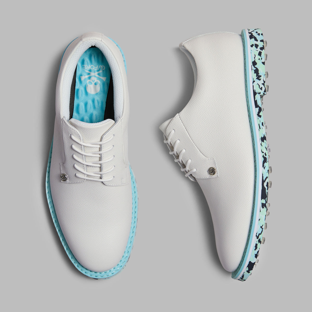 G/FORE GALLIVANTER CAMO SOLE LEATHER GOLF SHOE