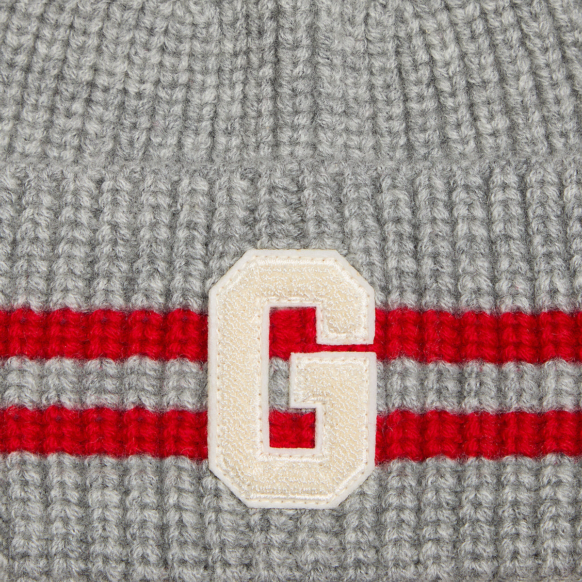 G/FORE STRIPED IT LETTER G WOOL CASHMERE BEANIE