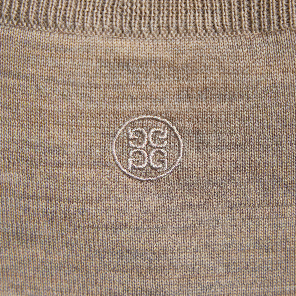 G/FORE MERINO WOOL COTTON PLAITED 1/4 ZIP SWEATER